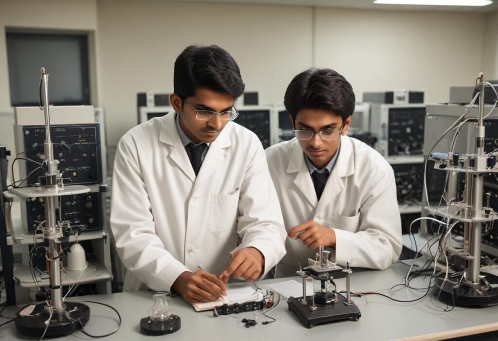 pikaso texttoimage indian student in physics lab