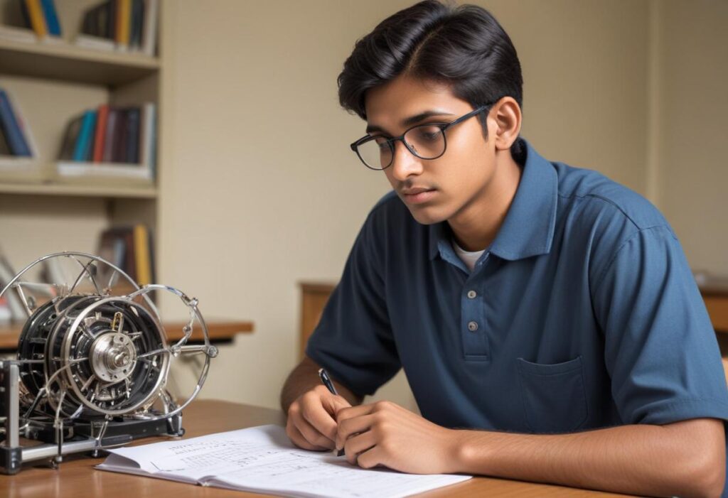 pikaso texttoimage indian student studying physics