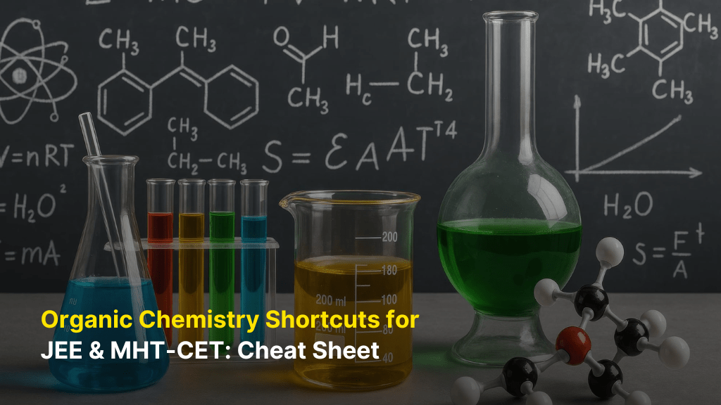 Organic Chemistry Shortcuts for JEE and MHT-CET: Cheat Sheet 2026 1 Organic Chemistry Shortcuts