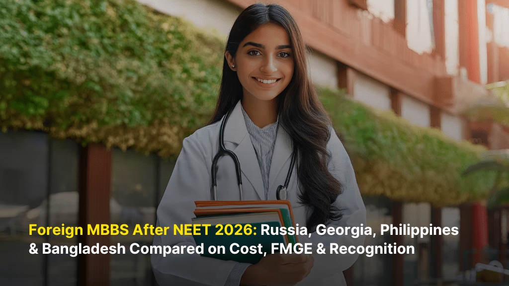 Foreign MBBS After NEET 2026: Russia, Georgia, Philippines & Bangladesh Compared on Cost, FMGE & Recognition 10 Foreign MBBS After NEET 2026: Russia, Georgia, Philippines & Bangladesh Compared on Cost, FMGE & Recognition