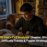 NEET Last 10 Years PYQ Analysis: Chapter-Wise Frequency, Difficulty Trends & Topper Strategy 10 NEET Last 10 Years PYQ Analysis Chapter Wise Frequency Difficulty Trends Topper Strategy