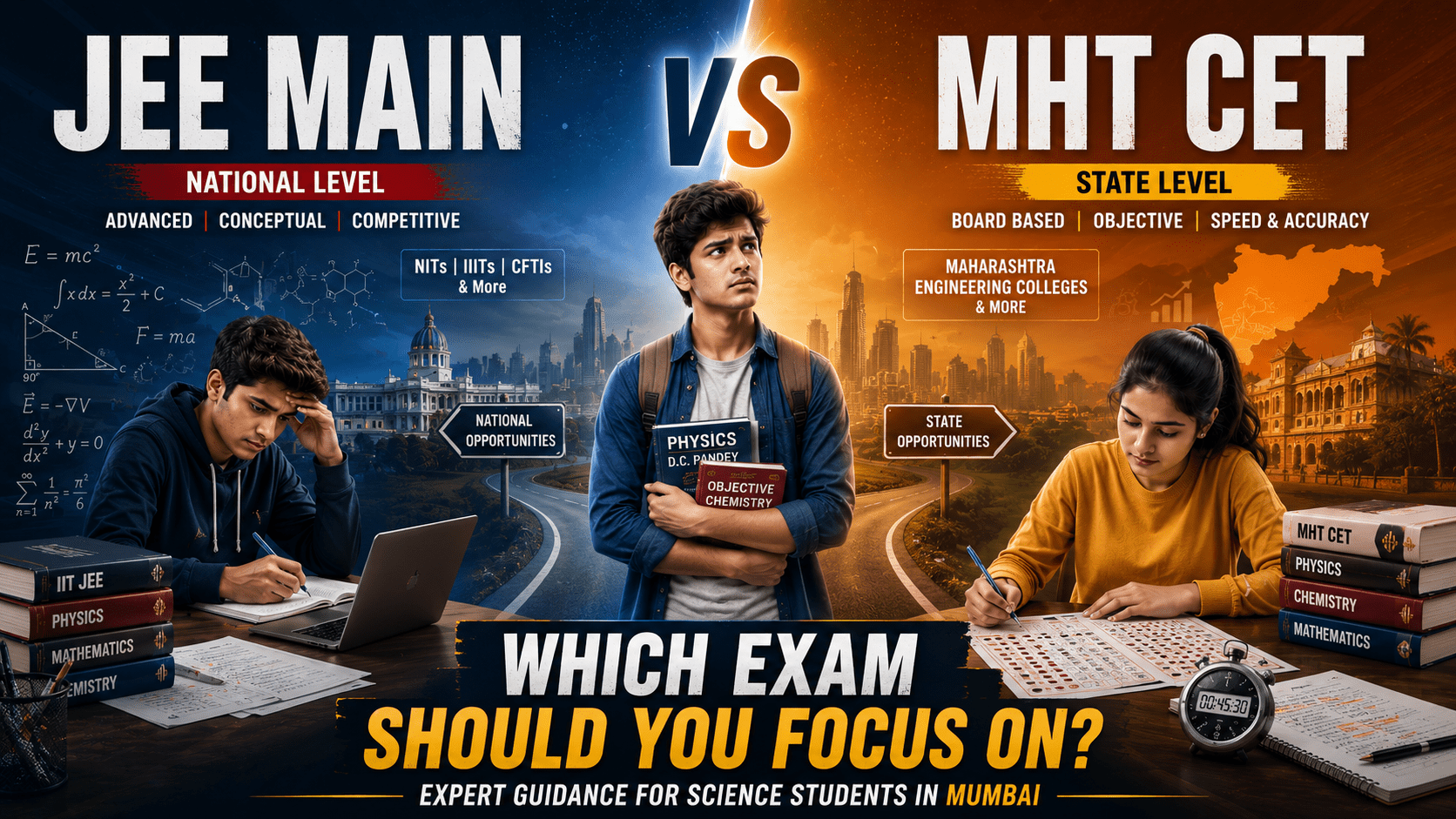 JEE Main vs MHT CET: Which Exam Should You Focus On? 1 JEE Main vs MHT CET preparation guide for Mumbai students