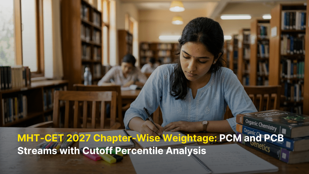 MHT-CET 2027 Chapter-Wise Weightage: PCM and PCB Streams with Cutoff Percentile Analysis 1 MHT CET 2027 Chapter Wise Weightage PCM and PCB Streams with Cutoff Percentile Analysis
