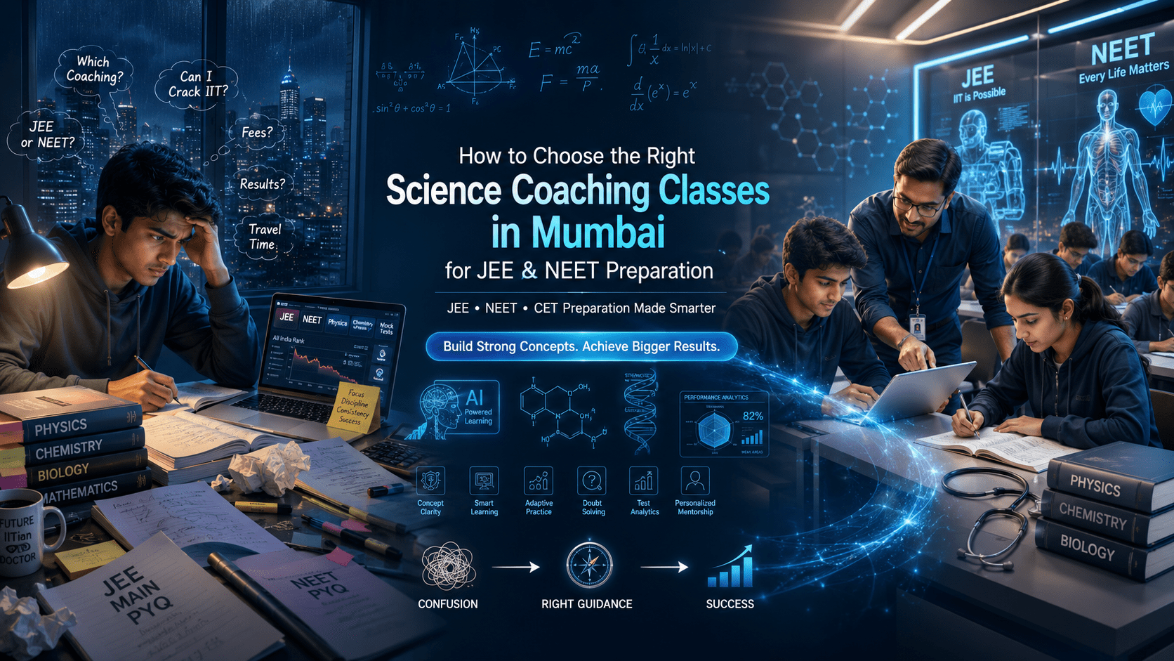 How to Choose the Right Science Coaching Classes in Mumbai for JEE & NEET Preparation 1 How to Choose the Right Science Coaching Classes in Mumbai for JEE & NEET Preparation